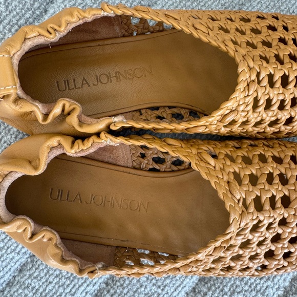 Tan Ulla Johnson Lilia Woven Leather Flats - 36 - Picture 8 of 8